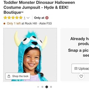 Toddler Monster Dinosaur Halloween Costume - Hyde & Eek Boutique- 4-5T. NWT $16